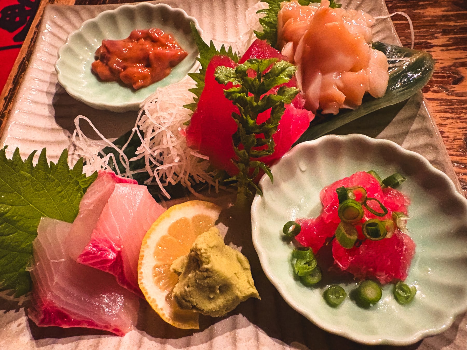 山形番屋で食べた刺身の盛り合わせ