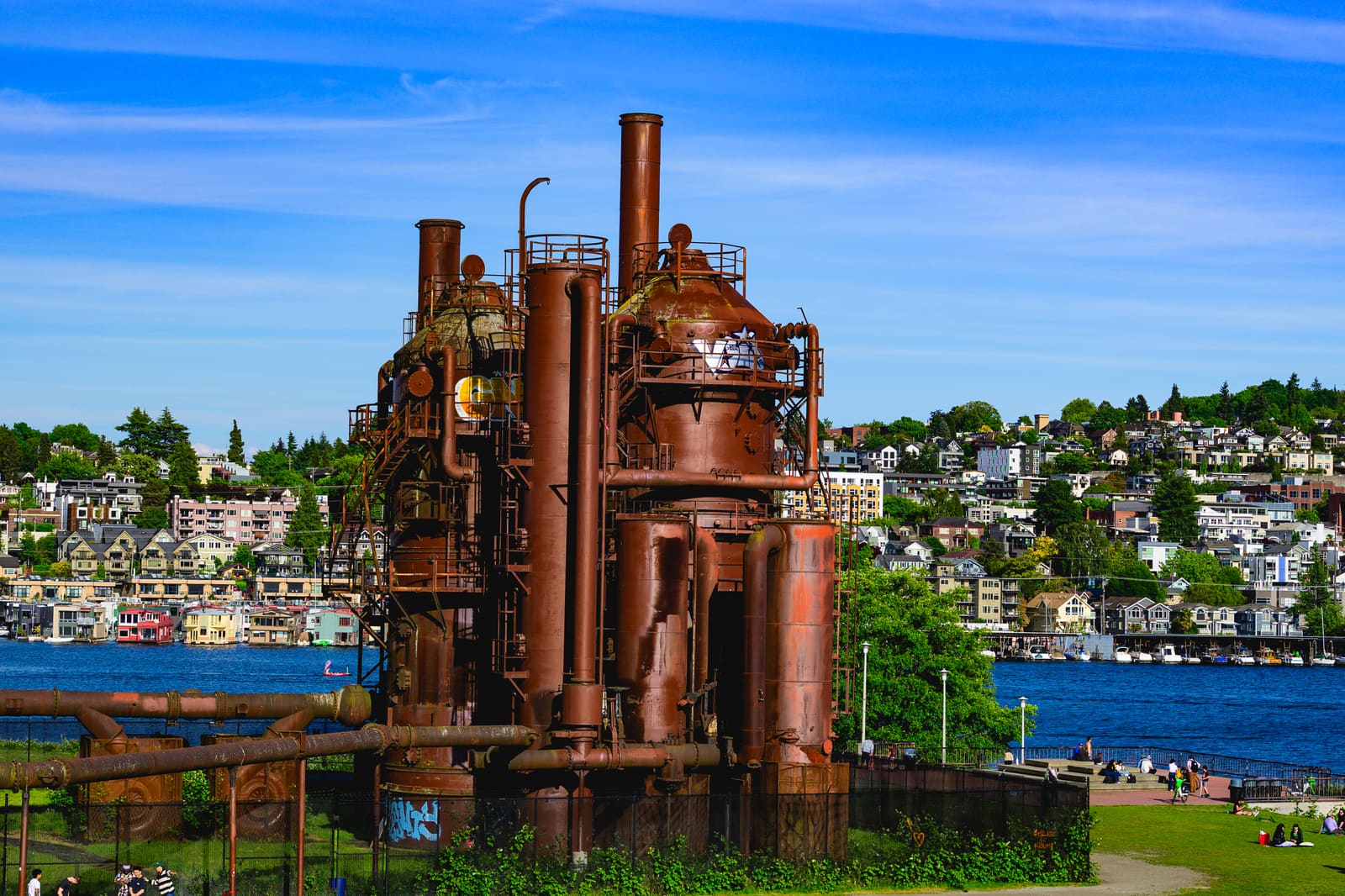 Gas Works Park に残るガス工場の設備