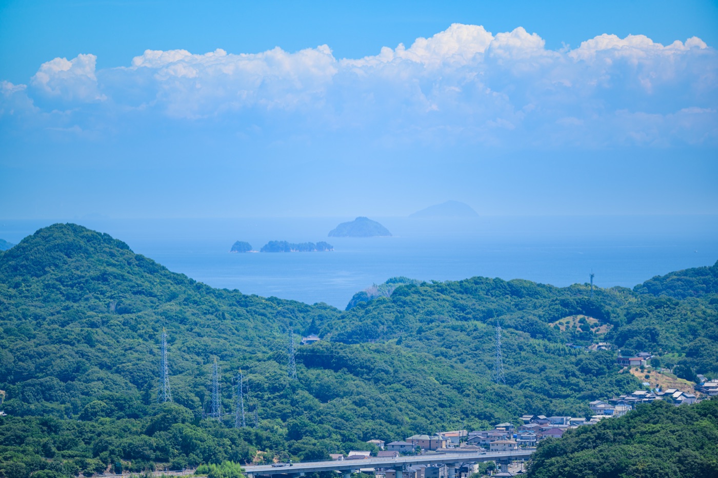 千光寺公園から見渡す瀬戸内海の島々