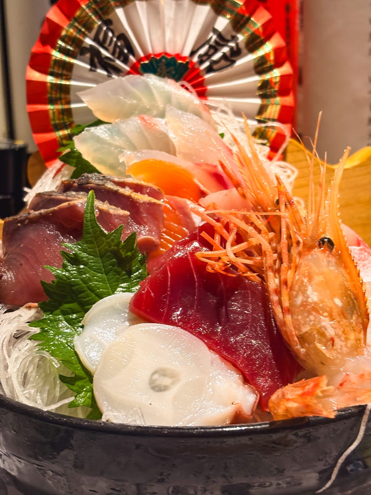 A platter of Hokkaido sashimi at Minatomachi no Monkichi