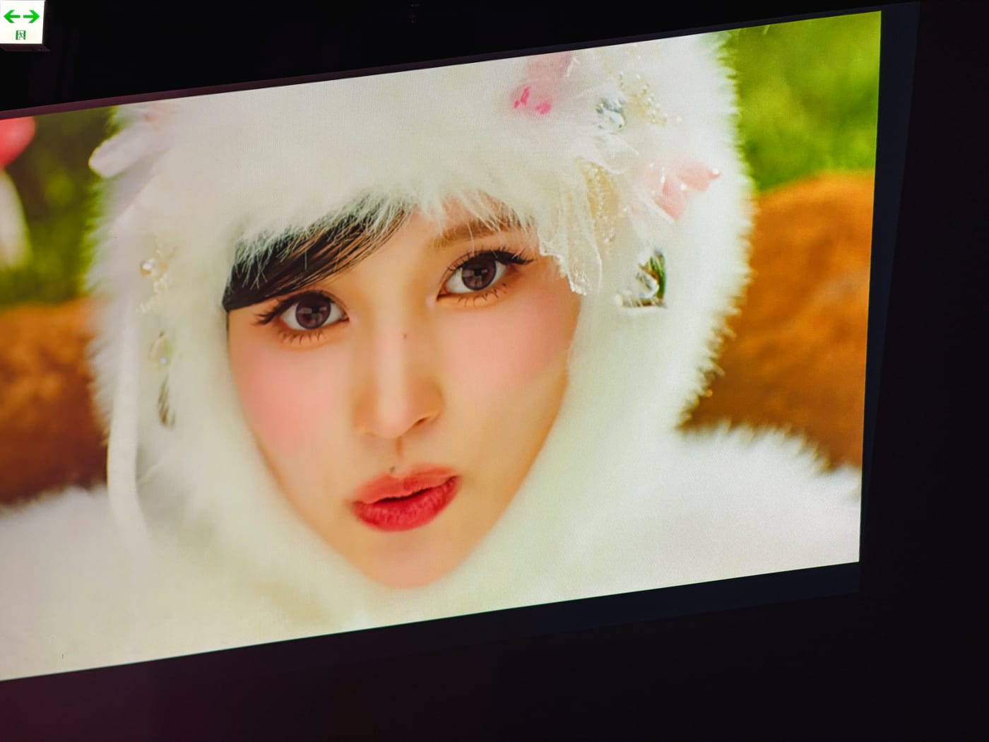 MINA on a monitor inside Kobe Port Tower